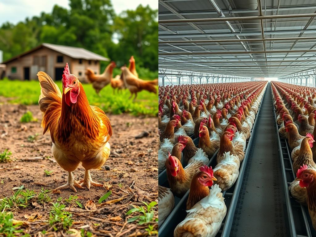 Diferenças entre Frango Caipira e Frango Industrial